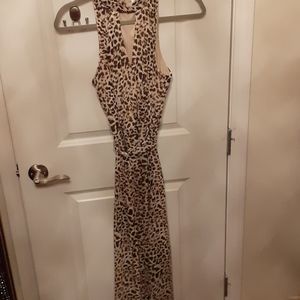 Leopard print maxi dress
